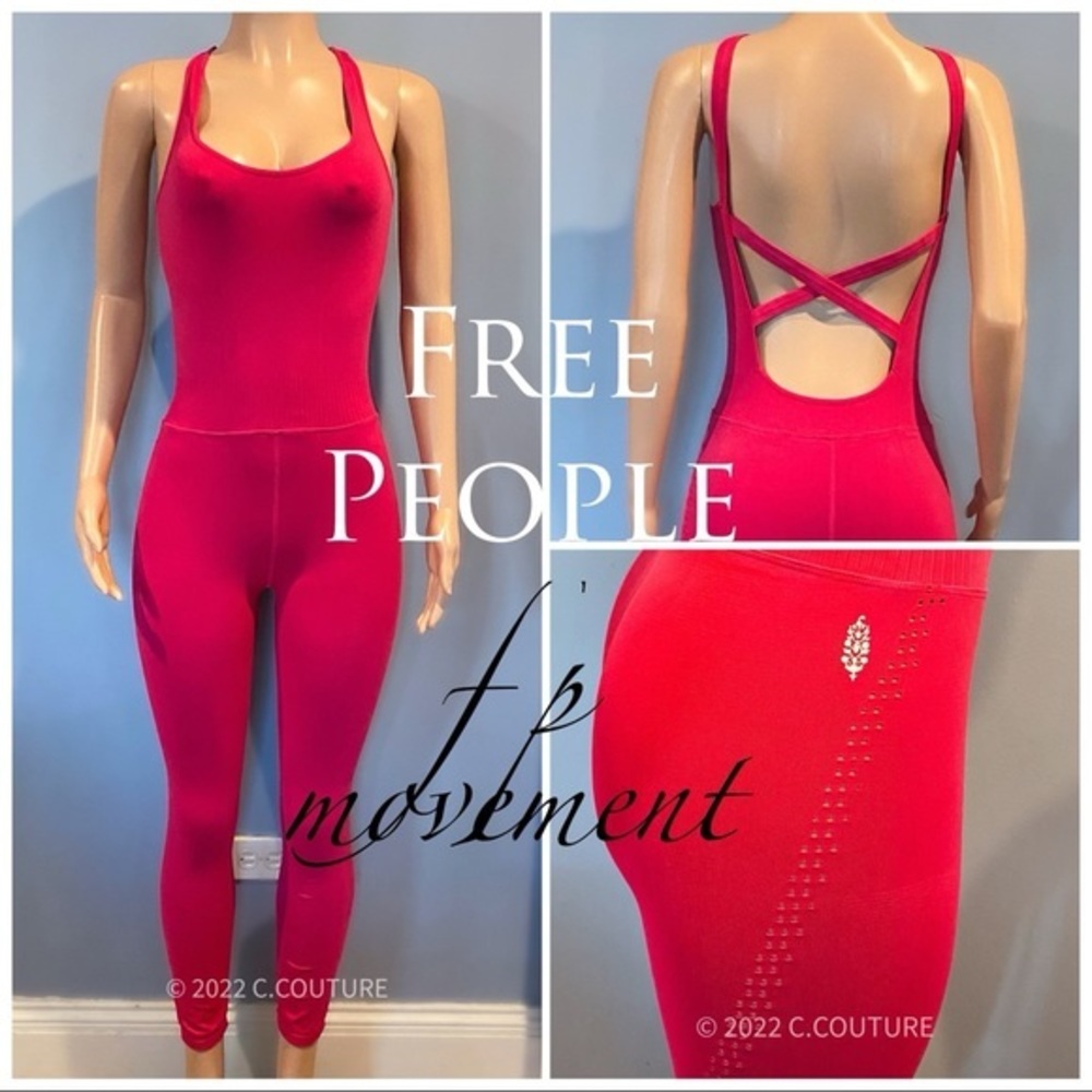 NEW FREE PEOPLE Good Karma Onesie Pomegranate xs/s & m/l $88